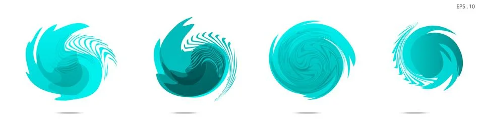 Collection of modern abstract graphic elements. Vortex vector background. Tem イラスト素材