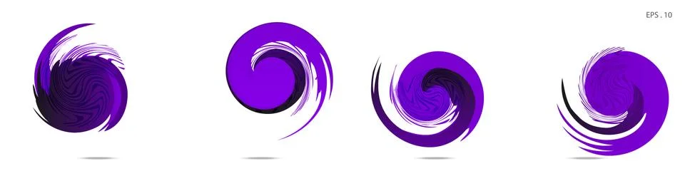 Collection of modern abstract graphic elements. Vortex vector background. Tem 스톡 일러스트