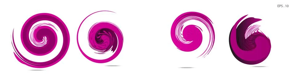 Collection of modern abstract graphic elements. Vortex vector background. Tem イラスト素材