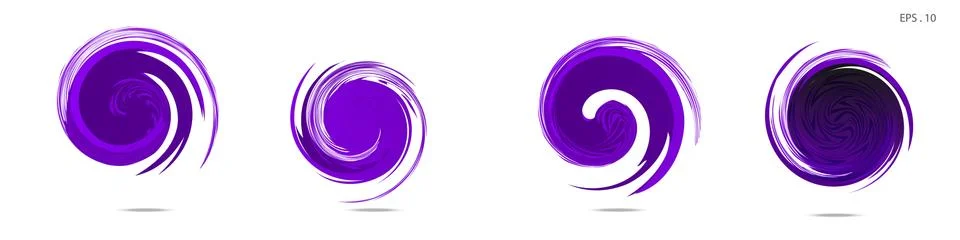Collection of modern abstract graphic elements. Vortex vector background. Tem Stock Illustration