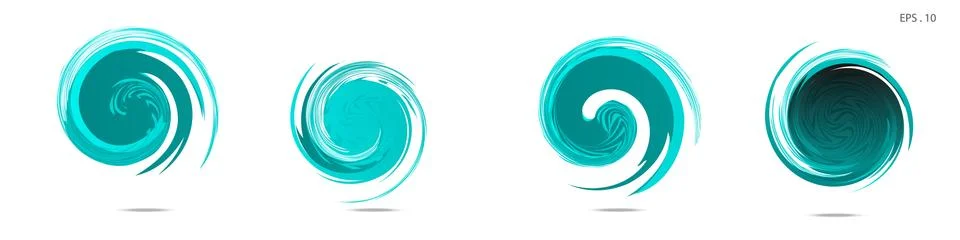 Collection of modern abstract graphic elements. Vortex vector background. Tem Stock Illustration