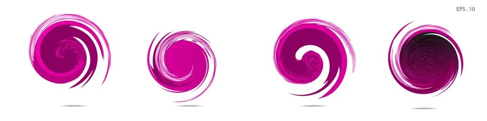 Collection of modern abstract graphic elements. Vortex vector background. Tem イラスト素材