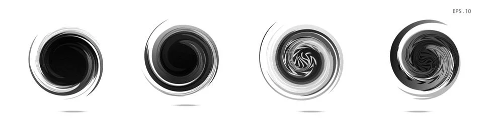 Collection of modern abstract graphic elements. Vortex vector background. Tem Stockillustratie