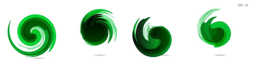 Collection of modern abstract graphic elements. Vortex vector background. Tem Illustrazione stock