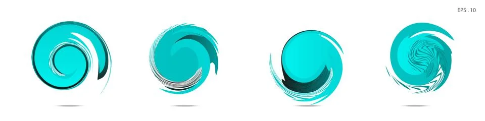 Collection of modern abstract graphic elements. Vortex vector background. Tem Stock Illustration