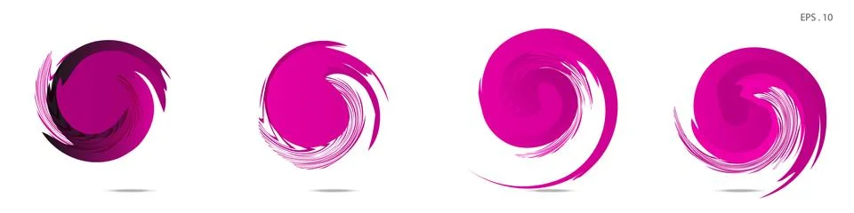 Collection of modern abstract graphic elements. Vortex vector background. Tem Stock Illustration