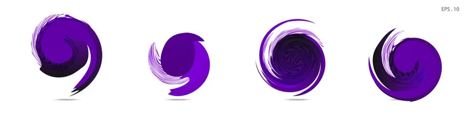 Collection of modern abstract graphic elements. Vortex vector background. Tem Stock Illustration