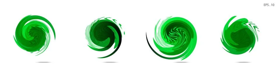 Collection of modern abstract graphic elements. Vortex vector background. Tem Illustrazione stock