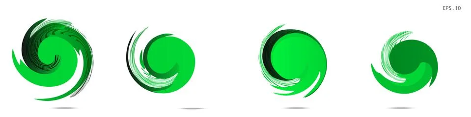 Collection of modern abstract graphic elements. Vortex vector background. Tem Illustrazione stock