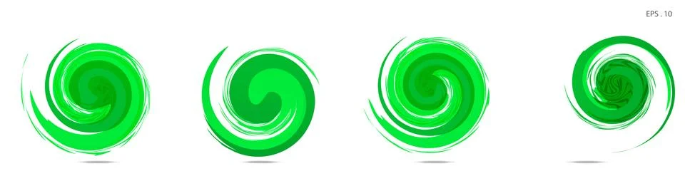 Collection of modern abstract graphic elements. Vortex vector background. Tem Illustrazione stock