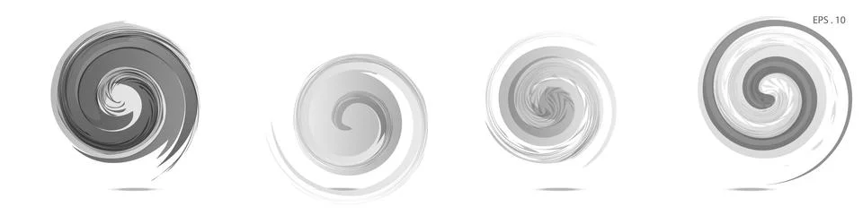 Collection of modern abstract graphic elements. Vortex vector background. Tem Stock Illustration