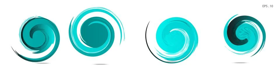 Collection of modern abstract graphic elements. Vortex vector background. Tem 스톡 일러스트