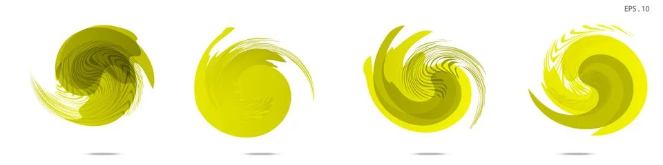 Collection of modern abstract graphic elements. Vortex vector background. Tem Stock Illustration