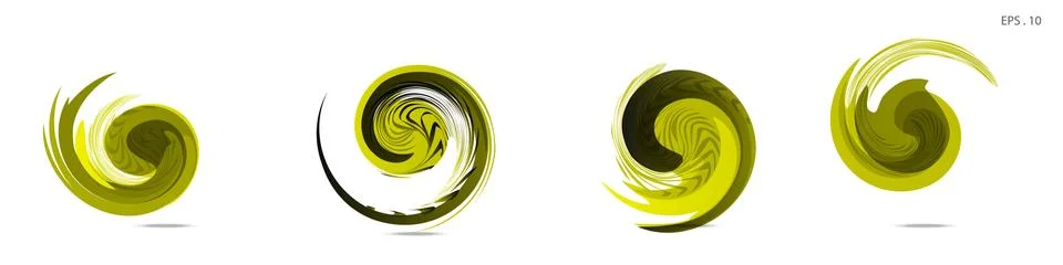 Collection of modern abstract graphic elements. Vortex vector background. Tem Illustrazione stock