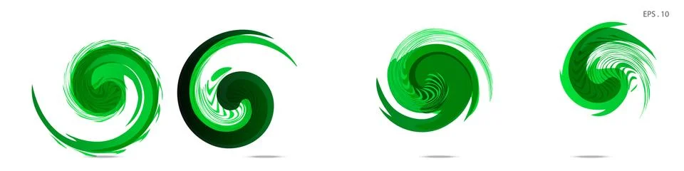 Collection of modern abstract graphic elements. Vortex vector background. Tem Illustrazione stock