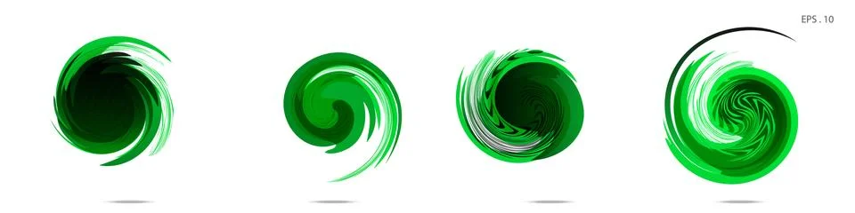 Collection of modern abstract graphic elements. Vortex vector background. Tem Illustrazione stock