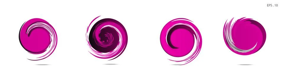 Collection of modern abstract graphic elements. Vortex vector background. Tem Stock Illustration