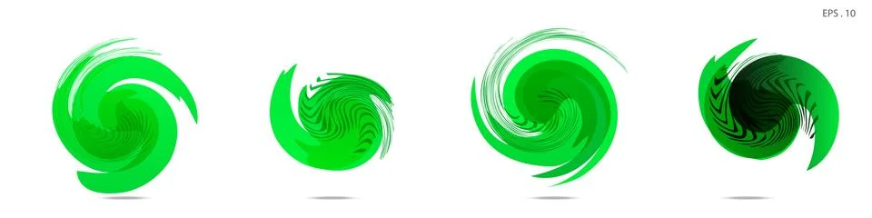Collection of modern abstract graphic elements. Vortex vector background. Tem 스톡 일러스트