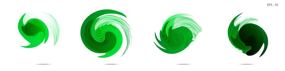 Collection of modern abstract graphic elements. Vortex vector background. Tem イラスト素材