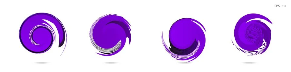 Collection of modern abstract graphic elements. Vortex vector background. Tem Stock Illustration
