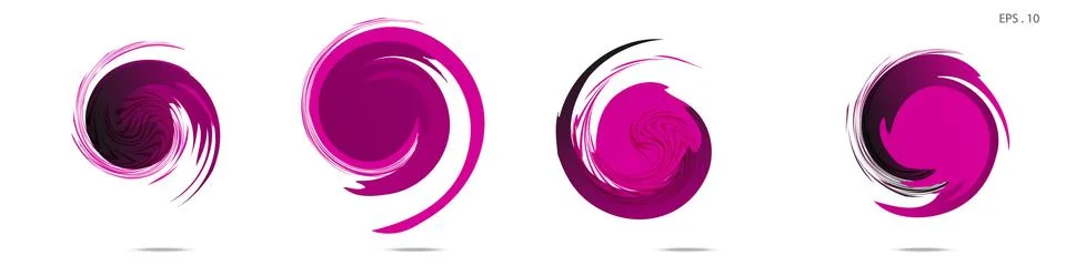 Collection of modern abstract graphic elements. Vortex vector background. Tem イラスト素材