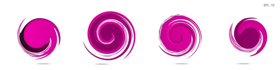 Collection of modern abstract graphic elements. Vortex vector background. Tem イラスト素材