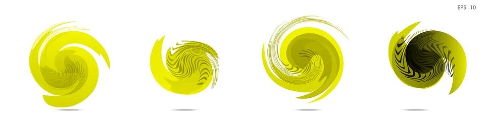 Collection of modern abstract graphic elements. Vortex vector background. Tem Stock Illustration
