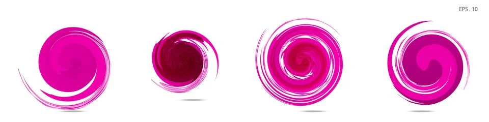 Collection of modern abstract graphic elements. Vortex vector background. Tem Illustrazione stock