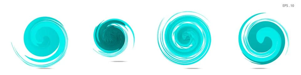 Collection of modern abstract graphic elements. Vortex vector background. Tem Stock Illustration