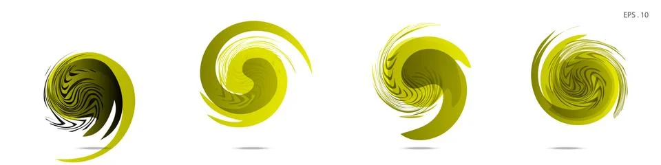 Collection of modern abstract graphic elements. Vortex vector background. Tem Stock Illustration