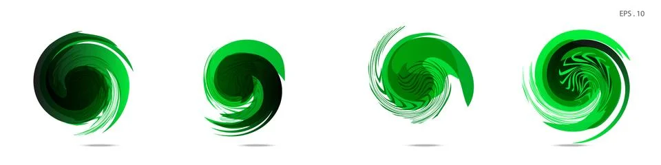 Collection of modern abstract graphic elements. Vortex vector background. Tem Illustrazione stock