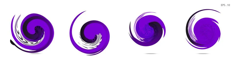 Collection of modern abstract graphic elements. Vortex vector background. Tem Stock Illustration