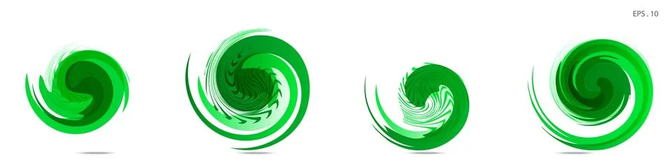 Collection of modern abstract graphic elements. Vortex vector background. Tem Illustrazione stock