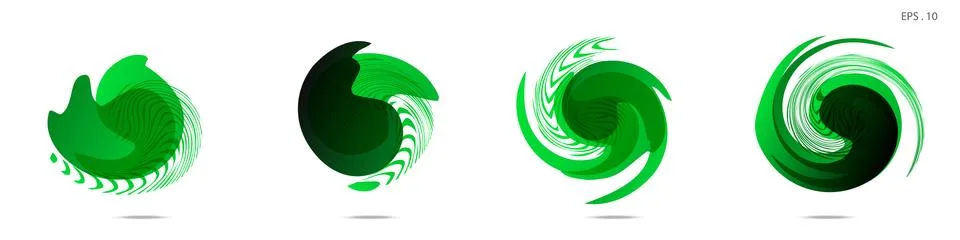 Collection of modern abstract graphic elements. Vortex vector background. Tem イラスト素材