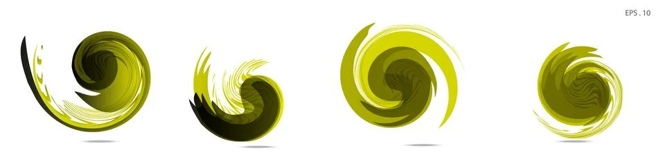 Collection of modern abstract graphic elements. Vortex vector background. Tem 库存插图