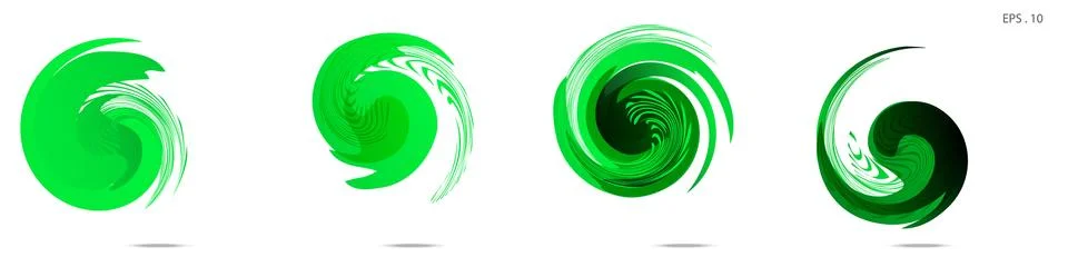 Collection of modern abstract graphic elements. Vortex vector background. Tem Illustrazione stock