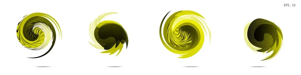 Collection of modern abstract graphic elements. Vortex vector background. Tem Stockillustratie