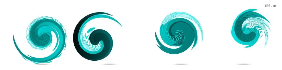 Collection of modern abstract graphic elements. Vortex vector background. Tem Stock Illustration