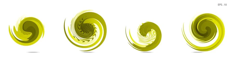 Collection of modern abstract graphic elements. Vortex vector background. Tem 库存插图