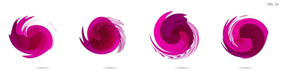 Collection of modern abstract graphic elements. Vortex vector background. Tem イラスト素材