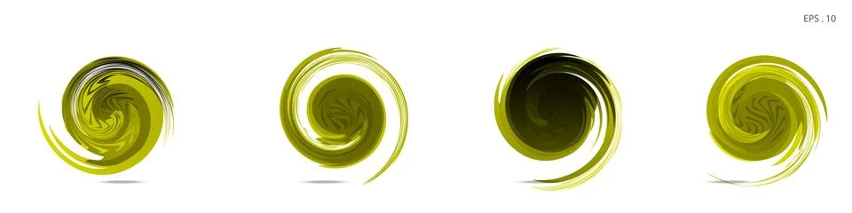 Collection of modern abstract graphic elements. Vortex vector background. Tem Stock Illustration