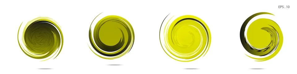 Collection of modern abstract graphic elements. Vortex vector background. Tem イラスト素材