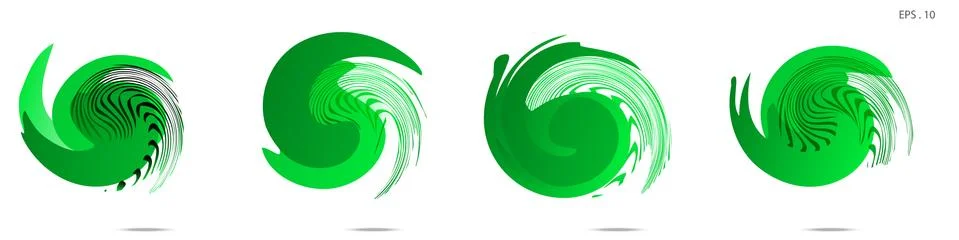 Collection of modern abstract graphic elements. Vortex vector background. Tem Illustrazione stock