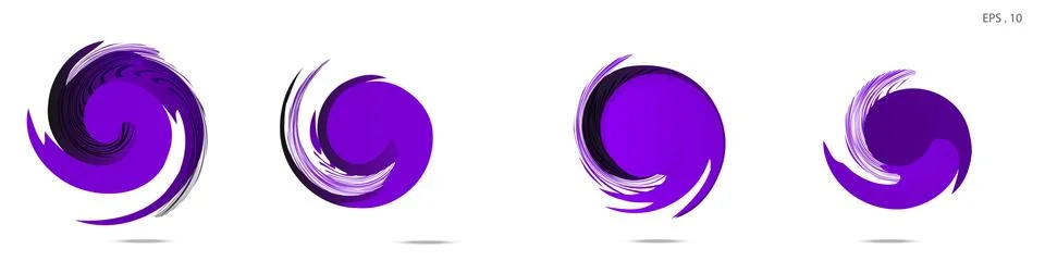 Collection of modern abstract graphic elements. Vortex vector background. Tem Illustrazione stock