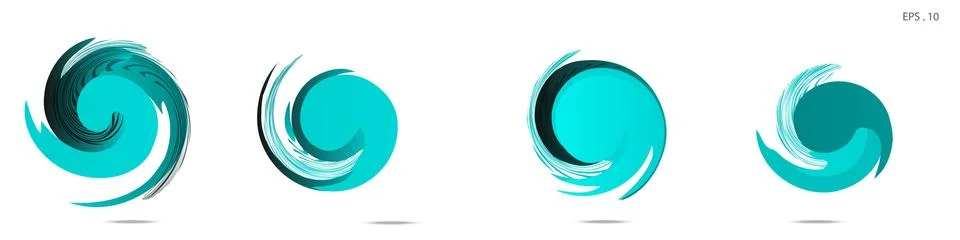 Collection of modern abstract graphic elements. Vortex vector background. Tem 스톡 일러스트