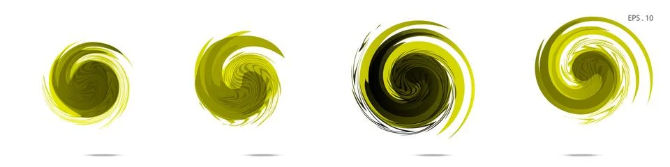 Collection of modern abstract graphic elements. Vortex vector background. Tem Stock Illustration
