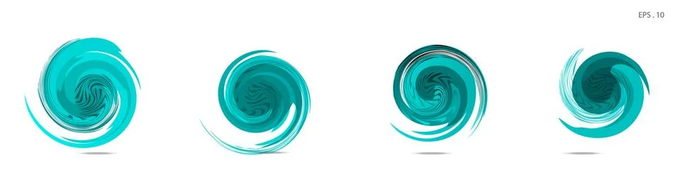 Collection of modern abstract graphic elements. Vortex vector background. Tem Stock Illustration