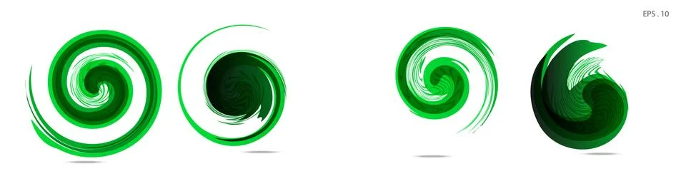 Collection of modern abstract graphic elements. Vortex vector background. Tem 库存插图