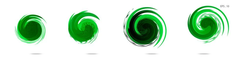 Collection of modern abstract graphic elements. Vortex vector background. Tem Illustrazione stock