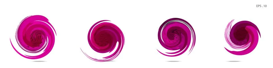 Collection of modern abstract graphic elements. Vortex vector background. Tem イラスト素材